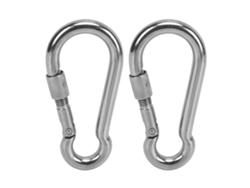 Clips de seguridad de acero inoxidable para camping, 2 unidades, 0,47 pulgadas