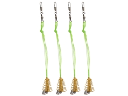 4pcs Isca De Pesca Para Carpa Com Anzol Explosivo E Alimentador Aço Inox 9
