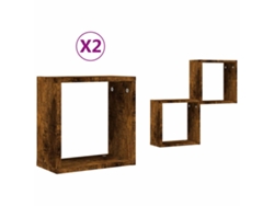 Juego de 2 estantes de pared en forma de cubo MAISON EXCLUSIVE (30x15x30 cm)