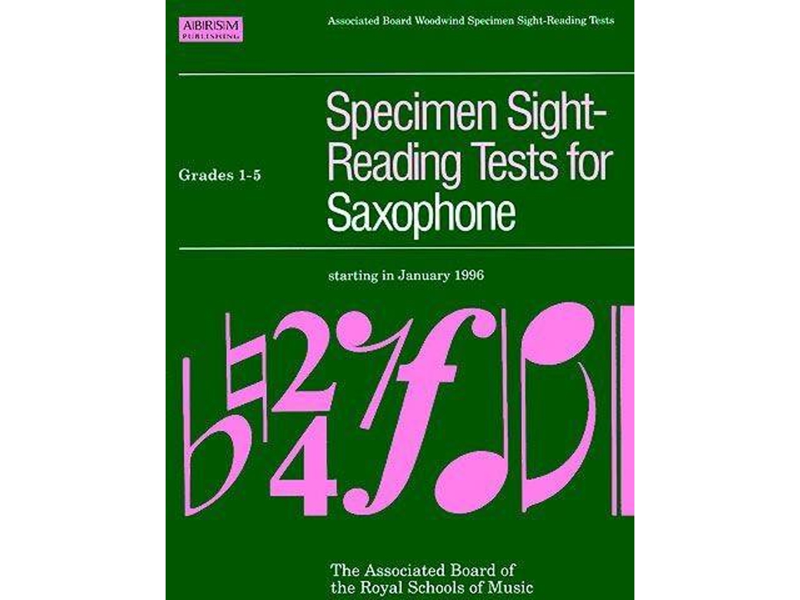 Partitura ABRSM Specimen Sight-Reading Tests For Saxophone - Grades 1-5 (Inglés)