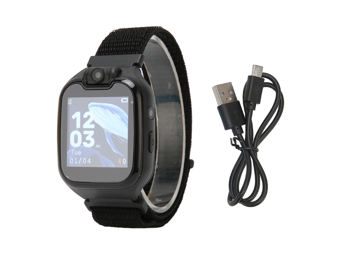 Reloj Inteligente Infantil 2g Gsm Con Videollamadas Bidireccionales Y Modo Aula - Negro