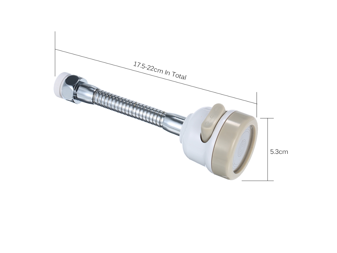 Cabezal de grifo giratorio de 360° antisalpicaduras con 3 modos