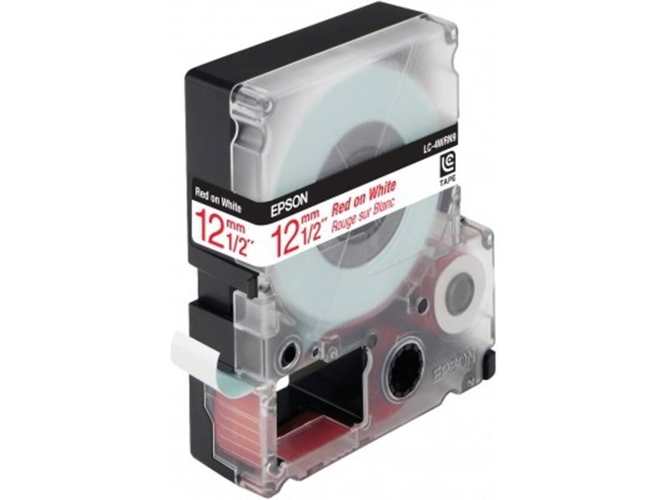 Cinta Laminada EPSON Estándar LC4WRN9 Std Rojo/Blanco 12/9