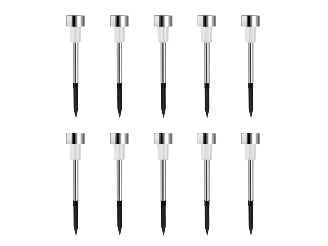 Rebe-10 Piezas Lámpara Solar 4.5cm Para Jardín Paisaje Camino Patio Exterior Decoración Luz Blanca Enchufable