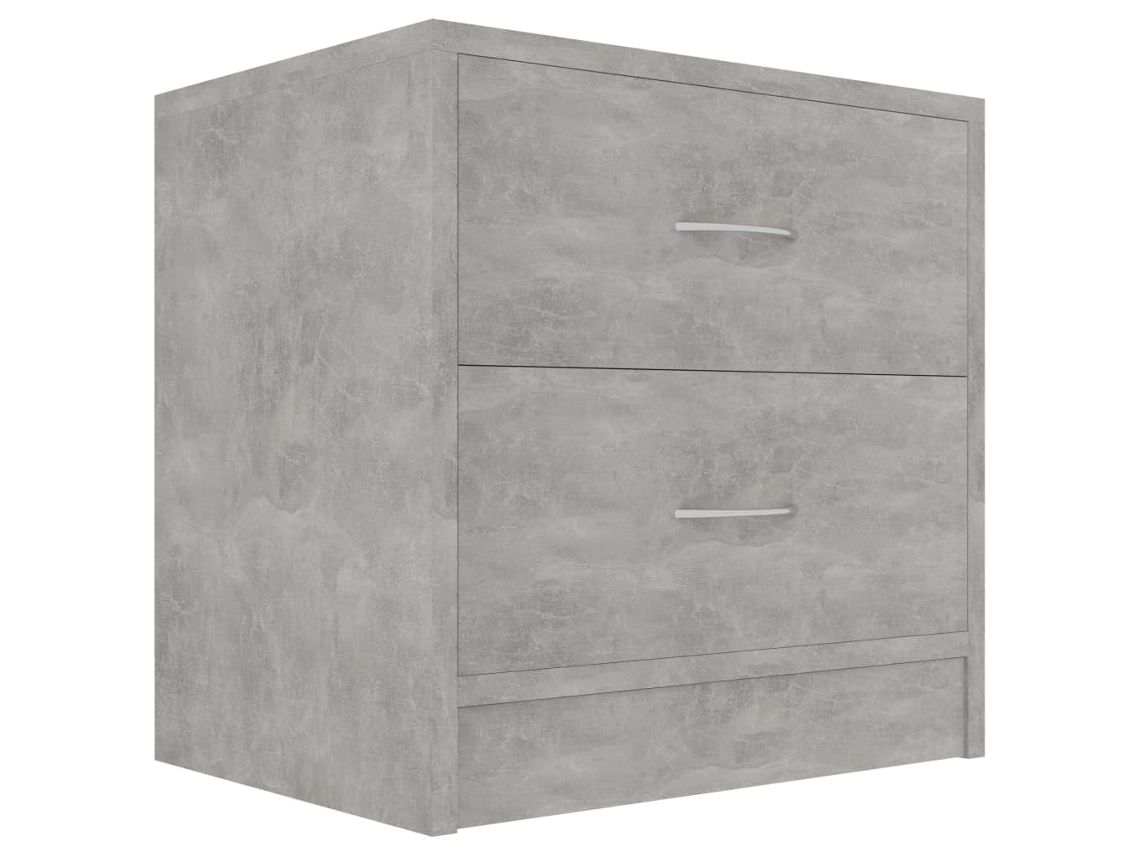 Mesita de noche de derivados de madera gris cemento 40x30x40 cm MAISON EXCLUSIVE