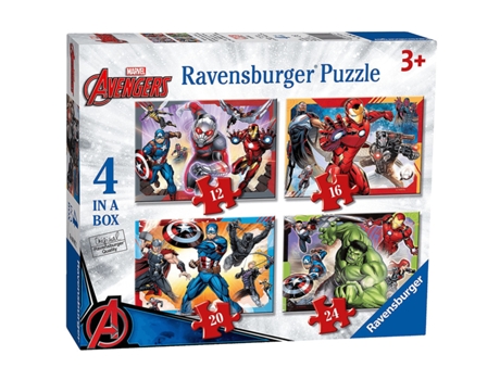 Ravensburger Marvel Avengers 4 Puzles en Caja