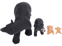 Conjunto De Figuritas De Osos Negros: Modelo Educativo De Crecimiento Animal Para Aprender Y Decorar.