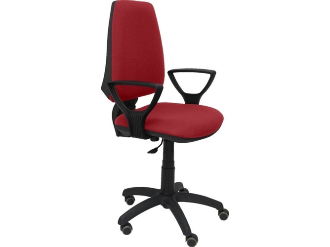 Silla de Escritorio Operativa PYC Elche CP Rojo BF RP con ruedas antiarañazos (Brazos Fijos - Tejido)