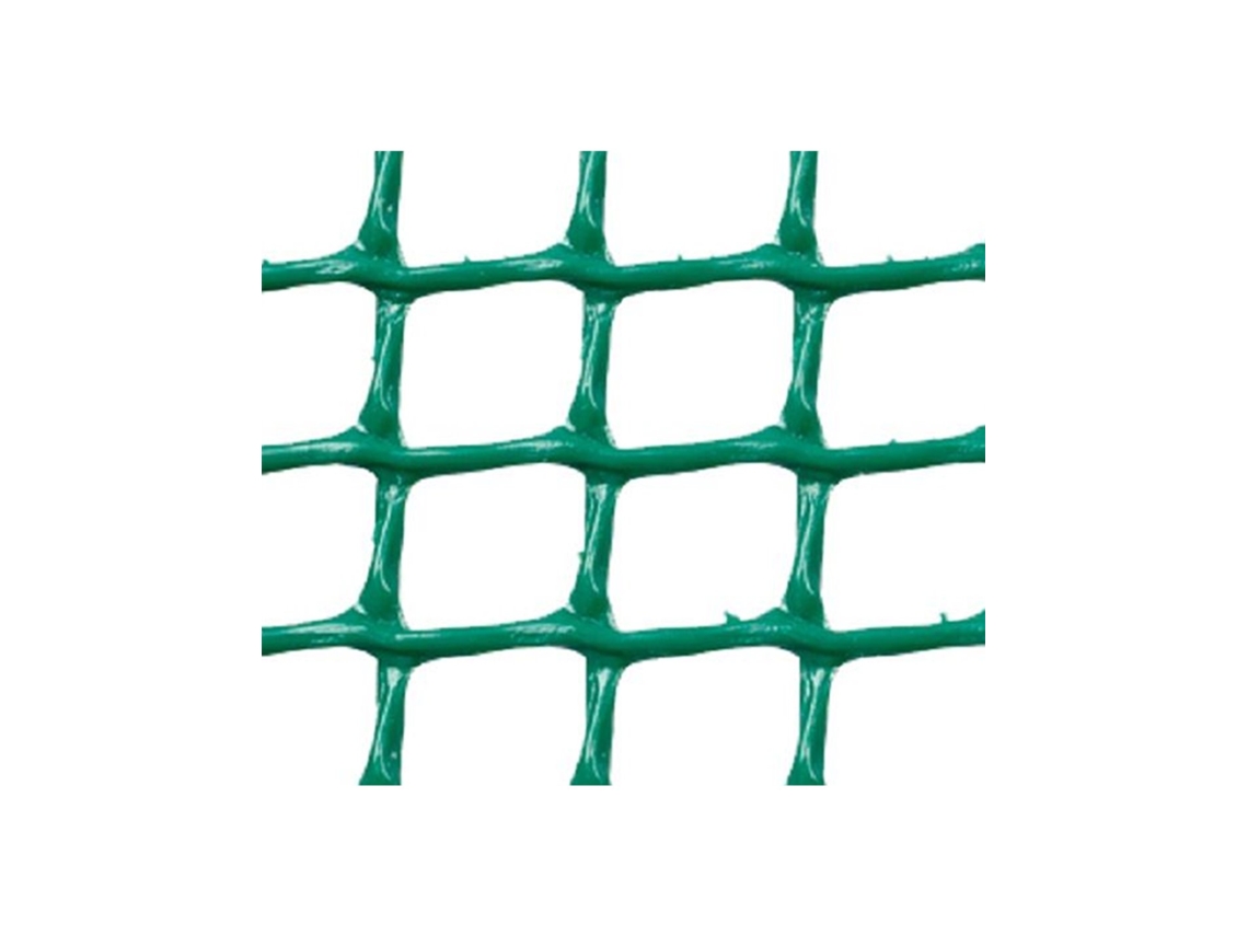 MALLA PLASTICA CUADRADA 1x1 cm VERDE 1x25 m