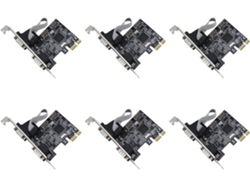 Adaptador De Tarjeta De Expansión Pci-e Express Con Interfaz Pcie 6x A Puertos Serie Rs232