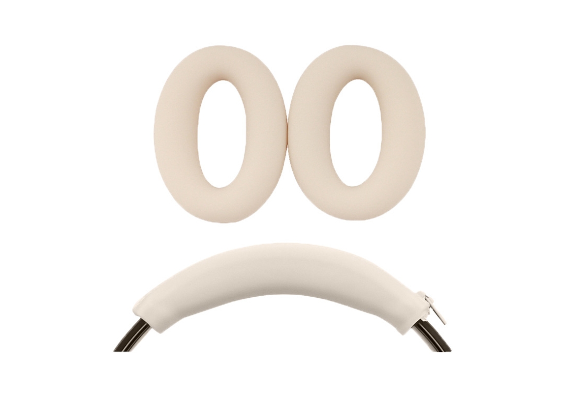 Accesorios para auriculares Sony WH H920N, almohadillas de silicona color blanco crema y diadema. Yunzii (dos juegos)