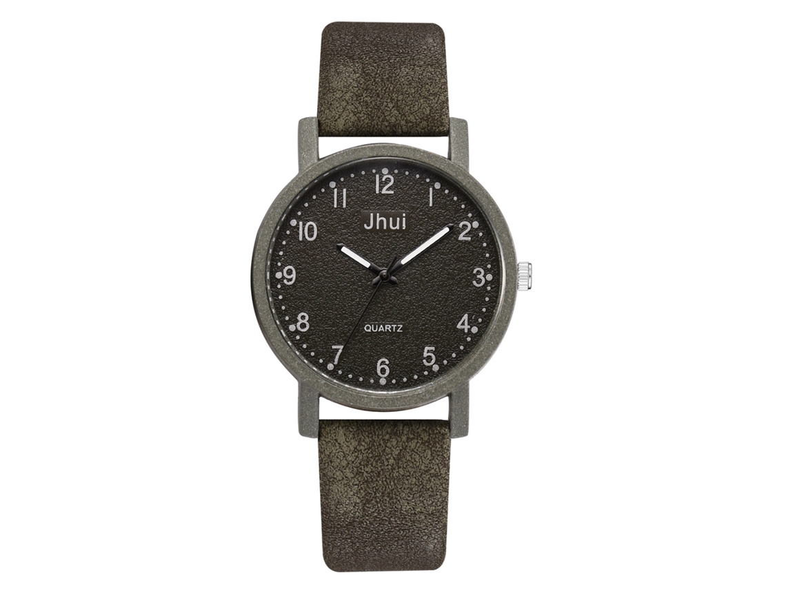 Reloj De Pulsera Unisex Clásico De Moda, De Piel Sintética Sintética, Con Mecanismo De Cuarzo Y Esfera Redonda.