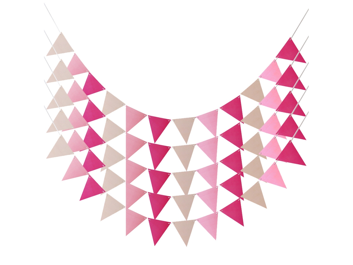 5 Packs de Decoración para Fiestas - Banderas Triangulares para Eventos NEVEANCE