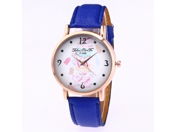 Reloj De Pulsera De Cuarzo Sencillo, Elegante E Informal Con Correa De Piel Sintética Azul Marino.