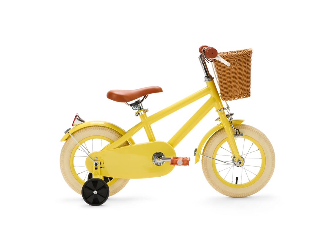 Generation Retro 12 Pulgadas Amarillo - Bicicleta Infantil Con Cesta