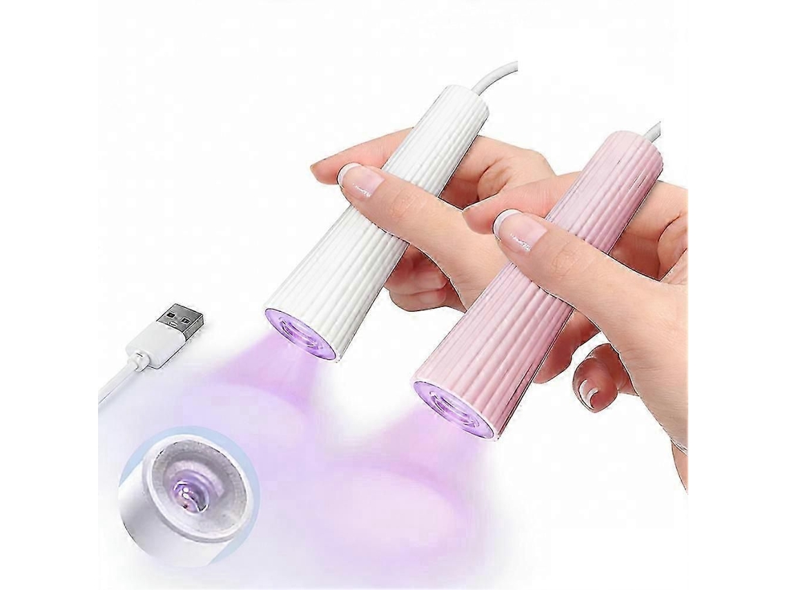 Mini Lâmpada Uv Led Para Unhas, Lâmpada De Gel De Secagem Rápida, Lâmpada Uv Portátil, Forno Para Unhas Semipermanentes, 2 Unidades.