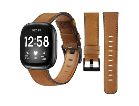 Correa Vintage Leather para Fitbit by Google Versa 2 Marrón