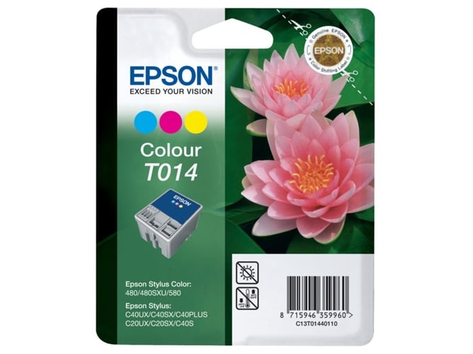 Cartucho de tinta original EPSON, Nenúfar 25 ml , Color, C13T01440110, T0144