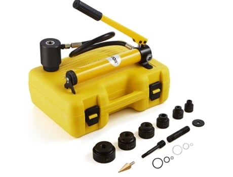 VEVOR 10 T Kit Perforación Hidráulica Punzonadora Manual 6 Punzones 22-60 mm