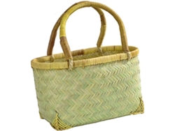 Cesta De Frutas Pequeña Y Portátil De Mimbre De 31 X 21 X 16 Cm.