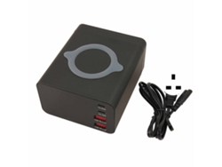 Panel solar portátil y plegable de 10 W con cargador USB.