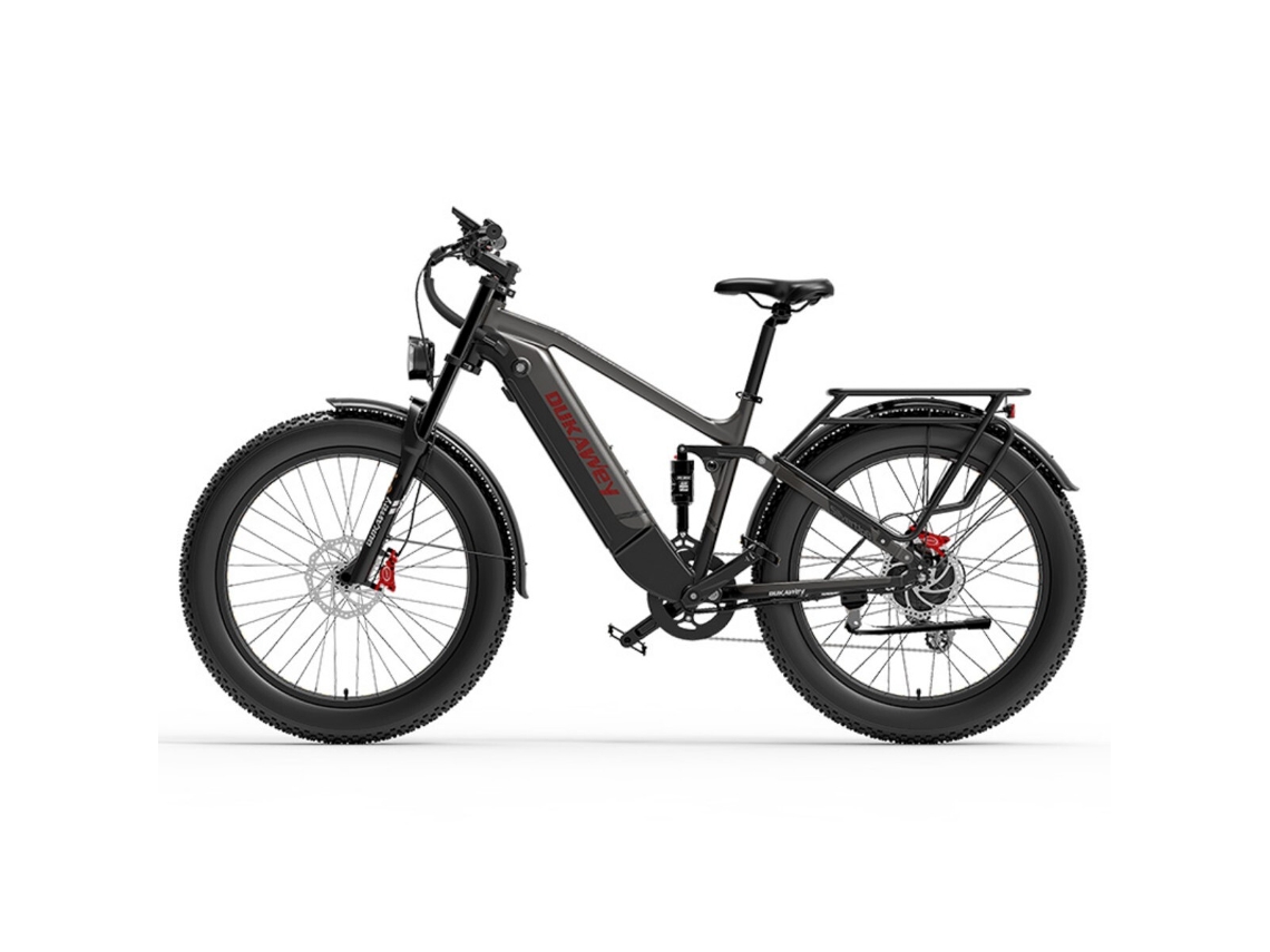 Bicicleta de montaña eléctrica Dukawey Silvertip8 de 1000 W y 26 pulgadas con batería de 52 V y 20 Ah.