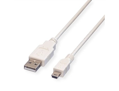 Cable VALUE (USB-A y Mini USB - 3m - Blanco)