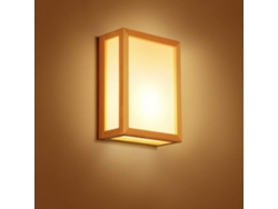 Apliques de pared creativos de estilo japonés, focos de madera con forma de farol, diseño moderno y sencillo PRIME KANG (casquillo E27)