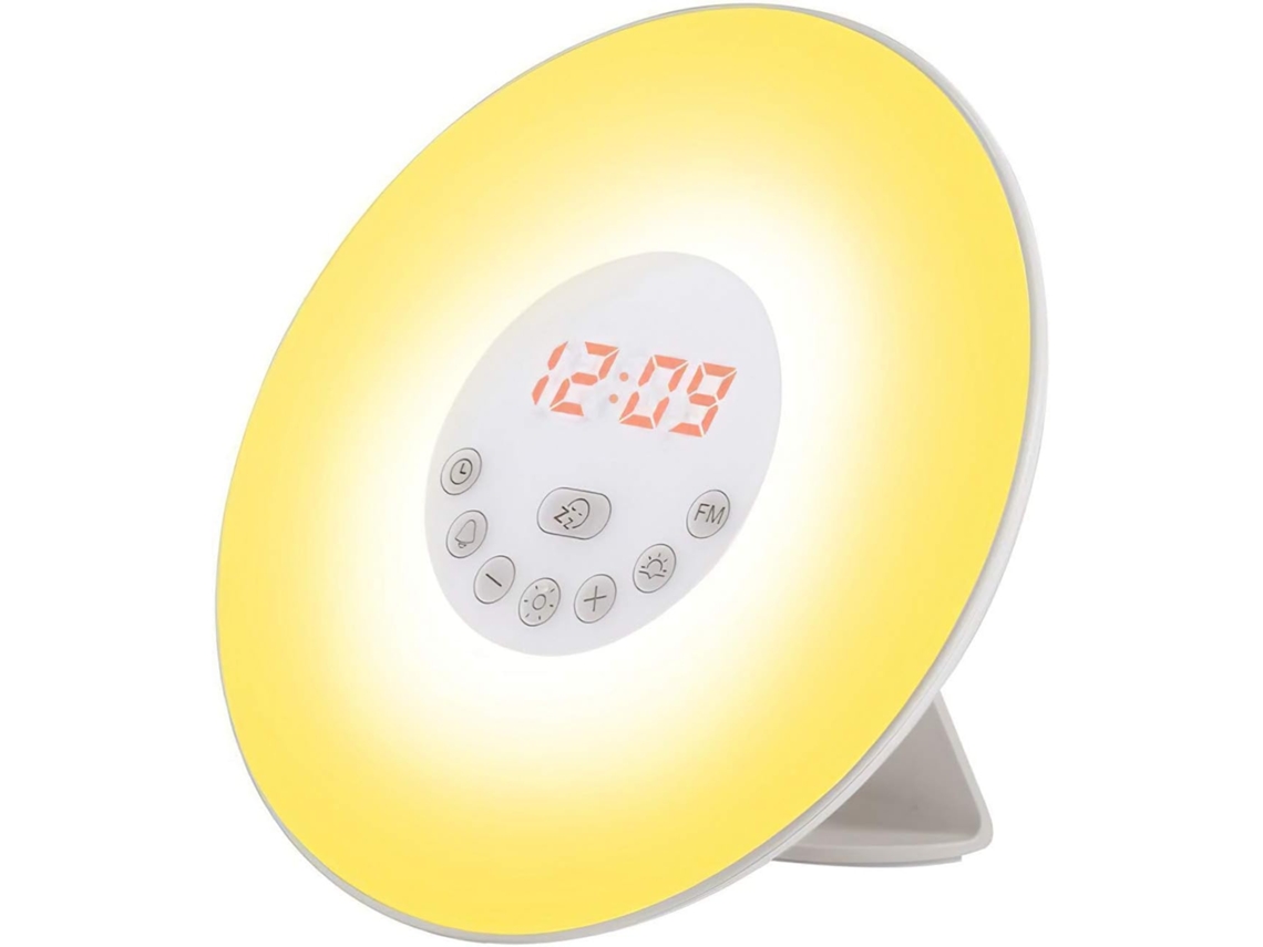 VYLARA Despertador Com Nascer Do Sol, Despertador Duplo Com Função Soneca, Simulação De Nascer Do Sol Para Crianças, Pessoas Com Sono Pesado, 7 Sons Naturais