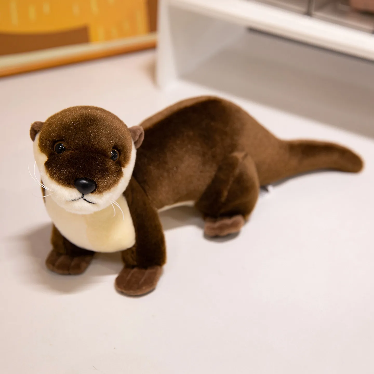 (35 Cm) Lindo Peluche Realista De Nutria De Dibujos Animados