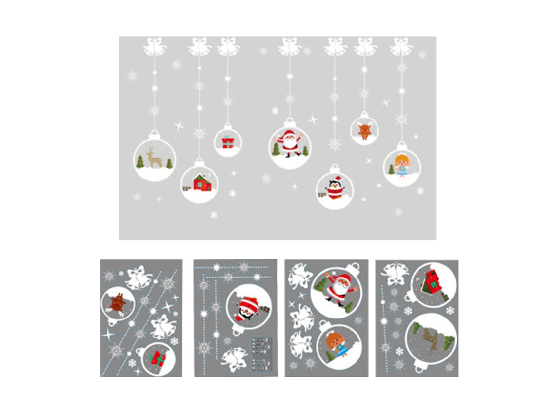 Pegatinas navideñas para decorar ventanas, pegatinas extraíbles para sala de estar y dormitorio.