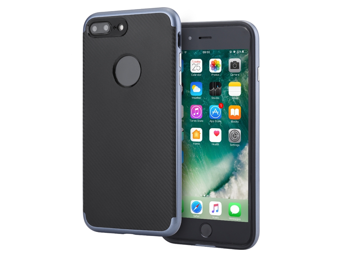 Cubierta De Teléfono (resistente A Huellas Dactilares,) Nueva Cubierta Para Iphone 7 Marco De Pc (gray Iphone 7 P)