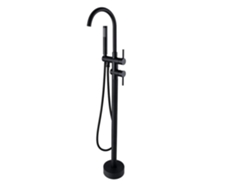 Grifo De Suelo Para Bañera 007 En Latón Negro, Colección Céphise