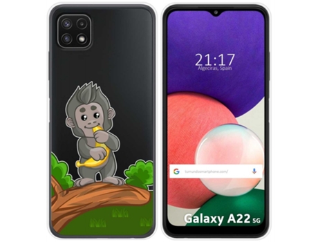 Carcasa Samsung Galaxy A22 5G TUMUNDOSMARTPHONE Dibujos Transparente Multicolor