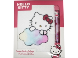 Set de cuaderno y bolígrafo de peluche Hello Kitty 80145