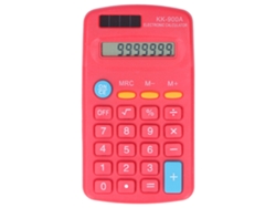 Calculadora De Bolsillo Portátil De 8 Dígitos Con Pantalla Lcd, Doble Alimentación Solar, Botones Sensibles, Abs, Ideal Para La Escuela, La Oficina Y Los Negocios - Roja