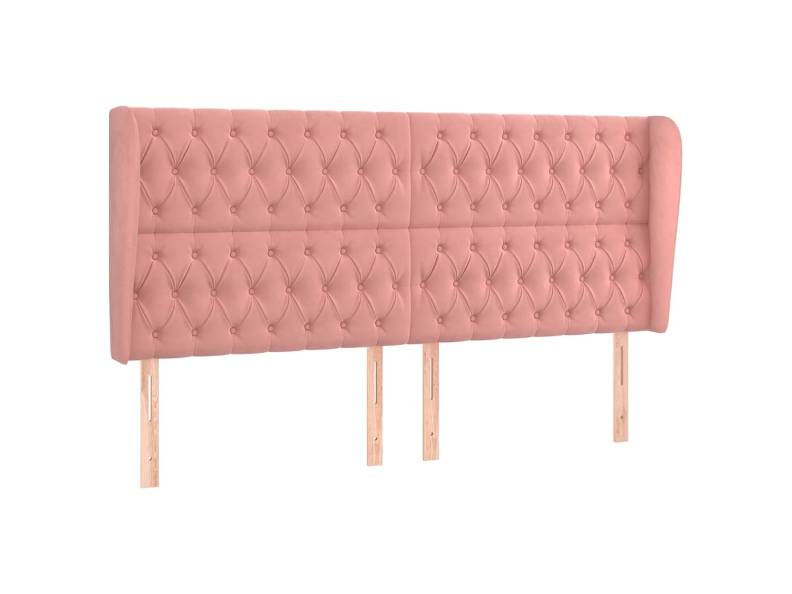 Maison Exclusive - Cabecero Con Orejas De Terciopelo Rosa 183x23x118/128 Cm