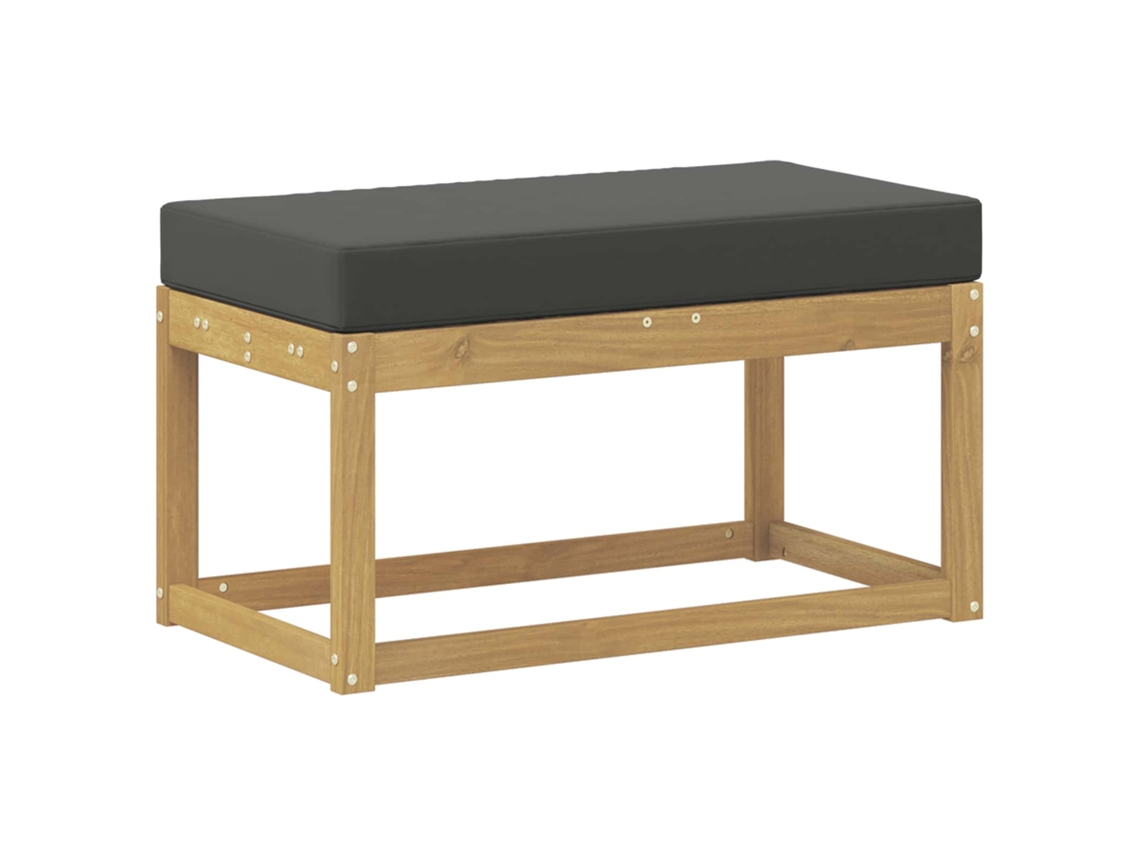 Banco de exterior para patio, blanco, 80 x 43 x 45 cm, MAISON EXCLUSIVE