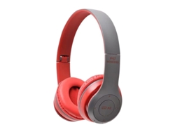 (p47 Rojo) Auriculares Inalámbricos Con Orejas De Gato, Plegables, Con Linterna Led, Auriculares Bluetooth