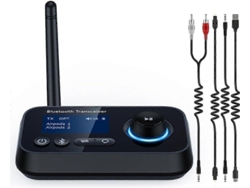 Transmisor y receptor Bluetooth 5.3 3 en 1 Adaptador de audio inalámbrico Bluetooth para Rosewell