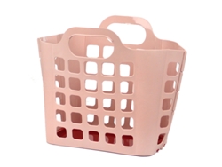 Cesta de lavandería con asas plateadas, plegable, ligera y portátil para armario, dormitorio, lavadero, dormitorio, con orificios de ventilación.