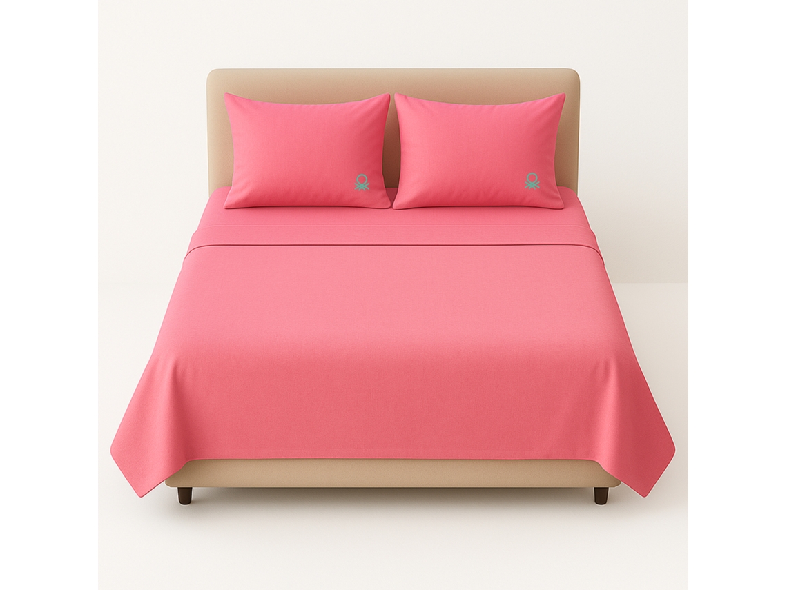 Set Sabana King: Sabana Plana + Sabana Bajera + 2 Funda De Almohada