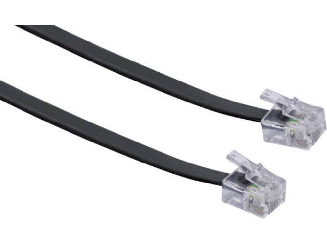 Cable telefónico SCHWAIGER 6.0m RJ-11 - RJ-11