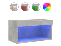 Maison Exclusive - Mueble Para Tv Con Luces Led Gris Hormigón 60x30x30 Cm