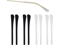 4 pares de puntas de silicona antideslizantes para gafas, suaves y cómodas, ganchos para las orejas, herramienta de reparación de monturas metálicas para patillas finas GOKOCO
