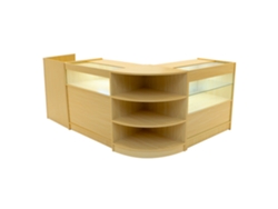 Estantería comercial Europa | Arce | LM60 B900 C900 TB60 | MDF y vidrio templado | Estanterías y Monstershop