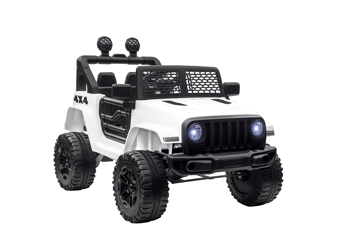 Coche Eléctrico Todoterreno Infantil, 12 V, Con Mando A Distancia, Blanco, 100x65x72