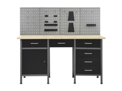Banco de trabajo con cuatro paneles de pared MAISON EXCLUSIVE