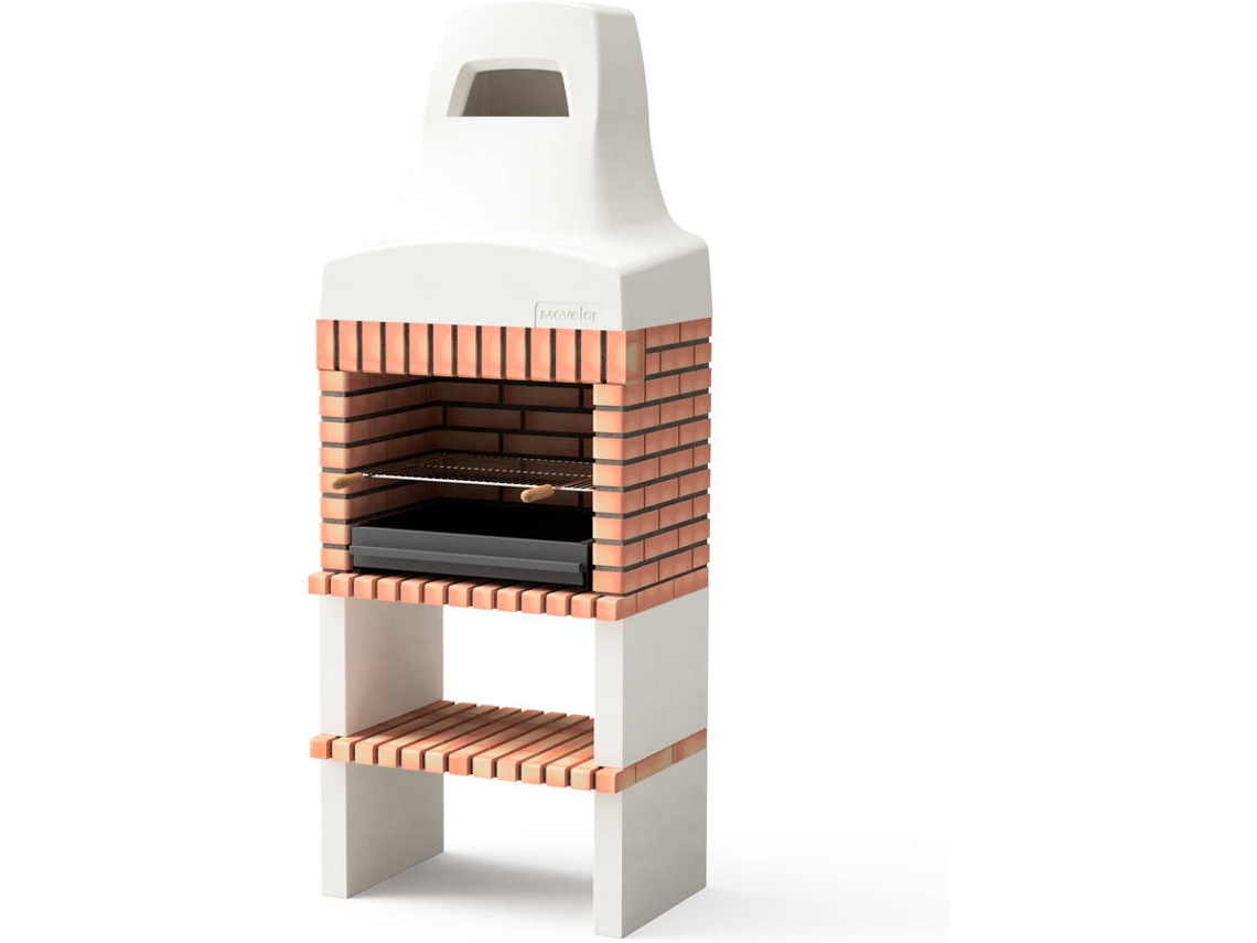 Parrilla para barbacoa MOVELAR Nazca 70 de ladrillo blanco y tintado