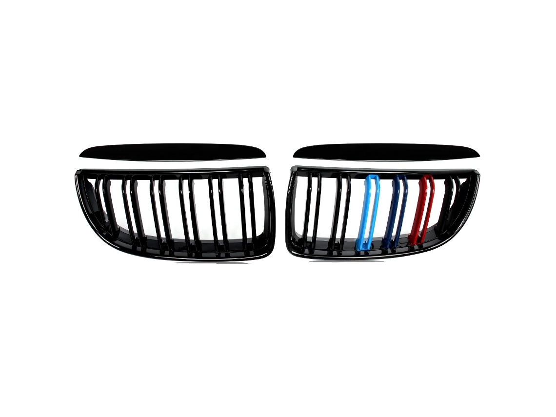 Rejilla del radiador delantera, acabado negro brillante, fácil instalación, compatible con BMW, como se muestra (OEM)
